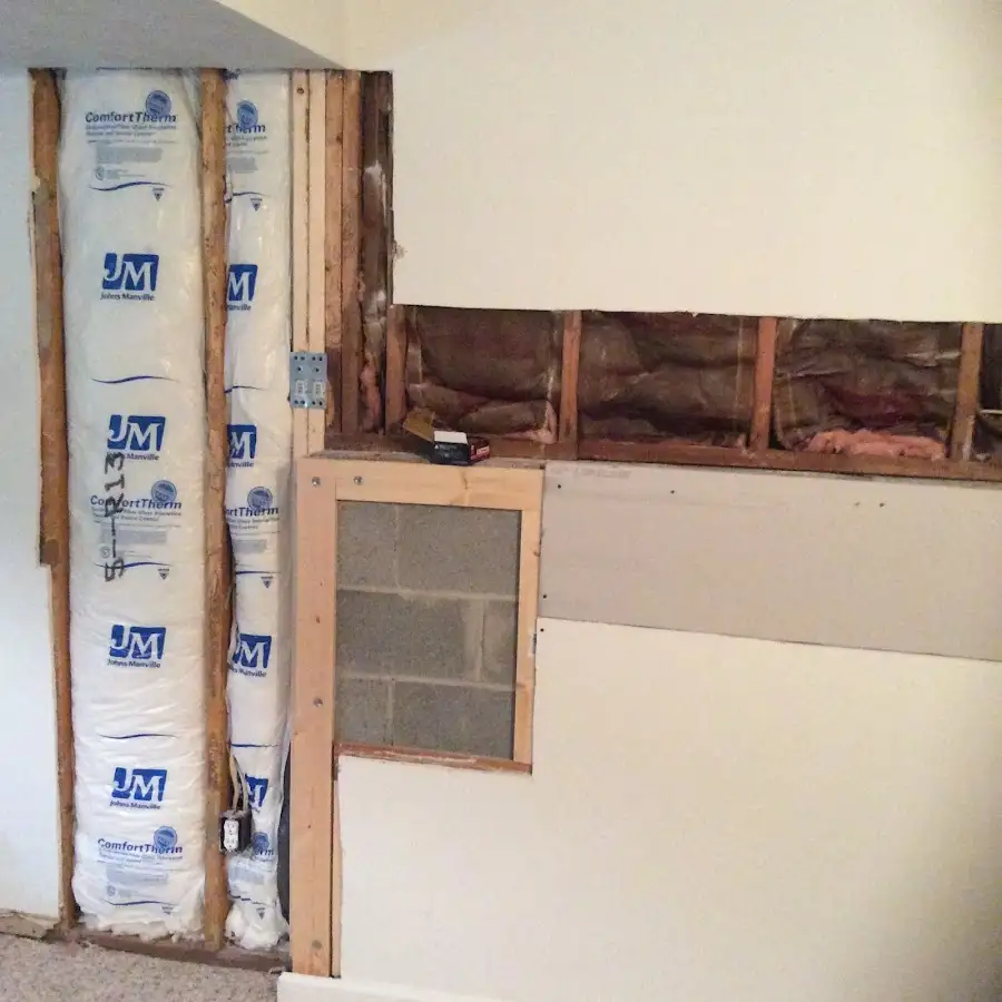 Wall insulation replacement during Odor Removal & Deodorization in Martins Ferry